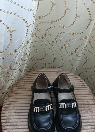 Туфельки для девочек miu miu