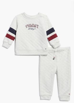 Костюм утеплений logo diamond quilted sweatshirt &amp; joggers set tommy hilfiger