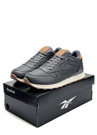 Reebok classic leather grey brown 3