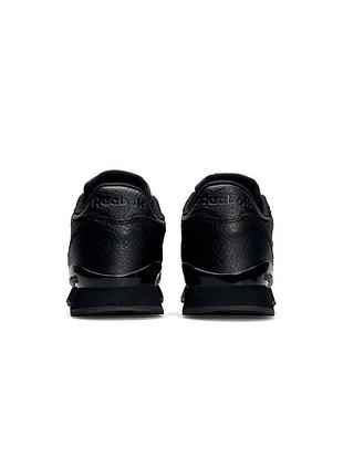 Reebok classic leather all black 5