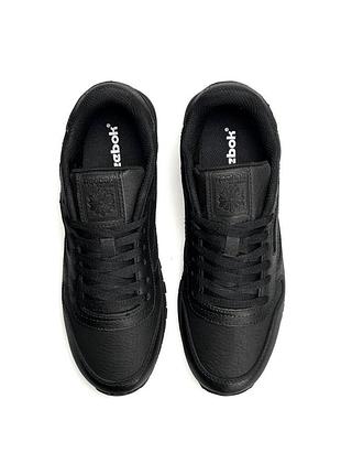 Reebok classic leather all black 4