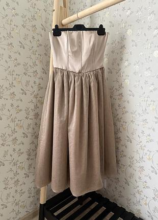 Brunello cucinelli silk bustier dress жіночя фірмова сукня р.44 м made in italy