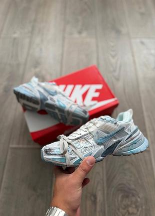 Nike runtekk v2k white blue custom