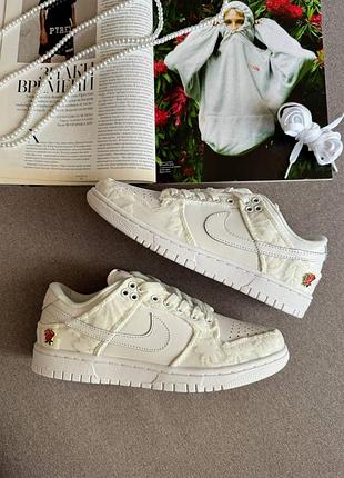 Стильные женские кроссовки nike sb dunk low "give her flowers"