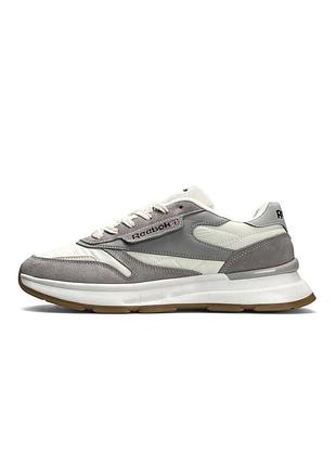 Reebok classic light grey white 5
