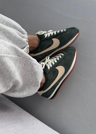 😍 женские кроссовки nike cortez | vintage green premium (6)