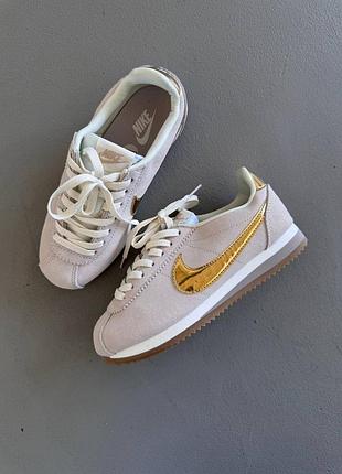 😍 жіночі кросівки nike cortez | beige / gold (8)