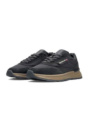 Reebok classic black brown grey