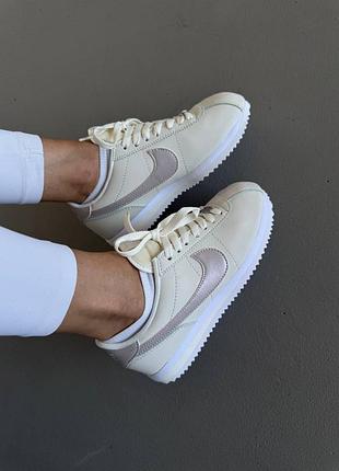 😍 женские кроссовки nike cortez | ivory / metallic bronze (4)