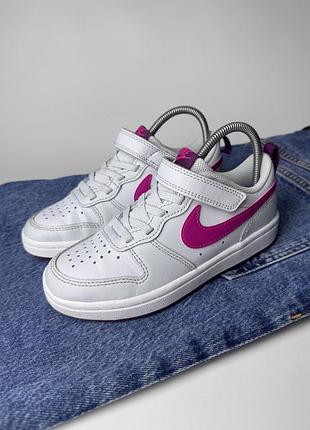 Кросівки для дівчинки nike court натуральна шкіра