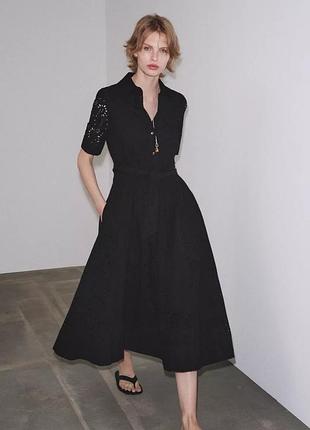 Zara woman collection зара чорна сукня плаття платье premium dress m