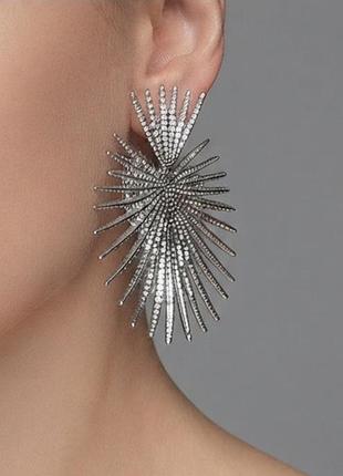 Серьги серьги серебро серебристые