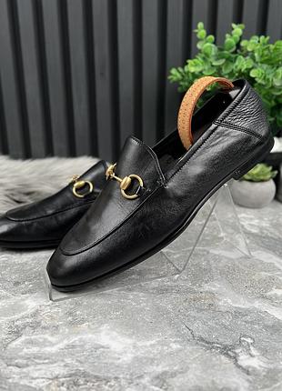 Gucci brixton horsebit loafers мужские туфли лоферы кожа оригинал 41 eur