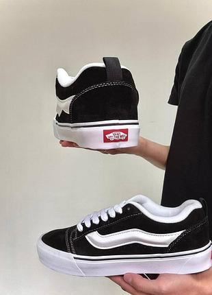 Vans knu skool all black, чоловічі кеди vans щодня, vans old school black, чоловічі