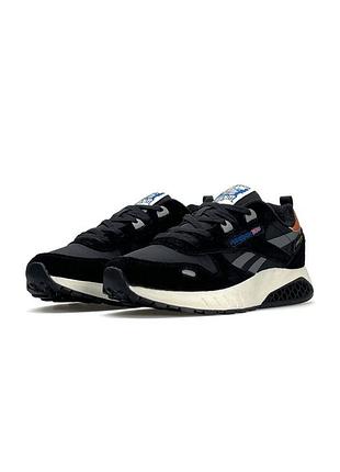 Reebok classic leather hexalite black grey beige