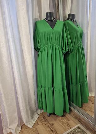 Красивенное с воланом по низу платье 👗