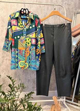 Оригінальна вінтажна сорочка lauren ralph lauren + штани з екошкіри primark