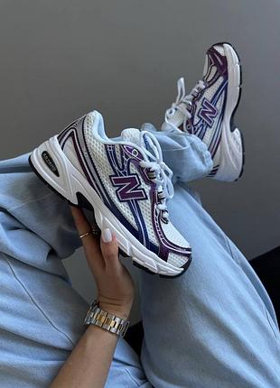 😍 жіночі кросівки new balance 740 | white / purple metallic premium (2)