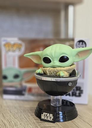 Виниловая фигурка funko pop! star wars: the mandalorian – grogu in hover pram