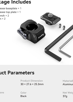 Швидкознімна пластина smallrig, міні-адаптер для кріплення камери hawklock із гвинтом 1/4 дюйма, для затискача камери, суперзатискача, кульової головк 5