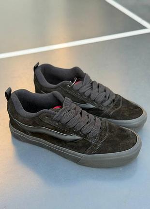 Vans knu skool all black, мужские кеды vans каждый день, vans old school black, вьетнам