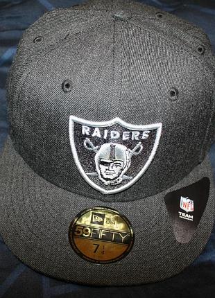 Кепка new era 59fifty las vegas raiders оригінал / сірий меланж 7 1/4
