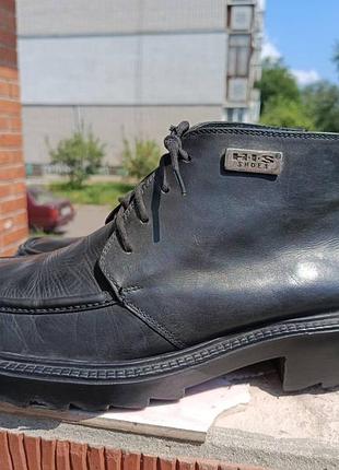 ​мужские кожаные ботинки h.i.s shoes р. 45 (стелька 29 см) демисезон