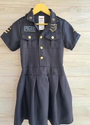 Карнавальное платье полицейской police 6-7л