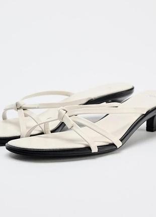 Боcоножки (шлепанцы, мюли)кожаные zara