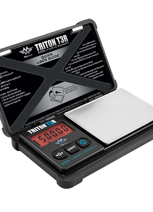 Кишенькові цифрові ваги my weigh triton t3r 500, що перезаряджаються, 500 г x 0,01 г, чорні
