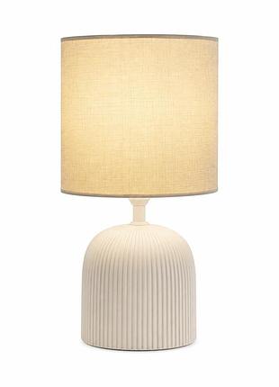 Настільна світлодіодна led лампа livarno home, керамічна основа, 4,9 вт, 470 лм, 3000 k, висота 28 см (абажур бежевий)