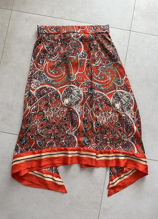 Атласна спідниця h&m