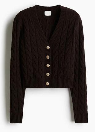 Кардиган шоколадний h&m