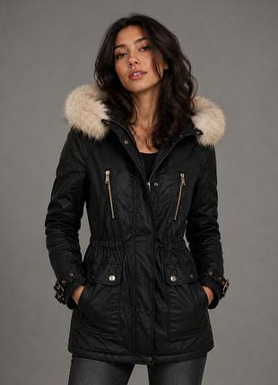 Теплая парка на меху еврозима river island