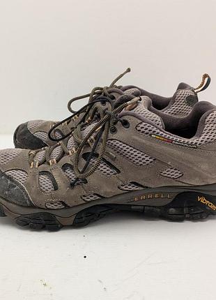 Чоловічі трекінгові кросівки merrell moab gore-tex (vibram) — сіро-коричневі — розмір 46 (29см)