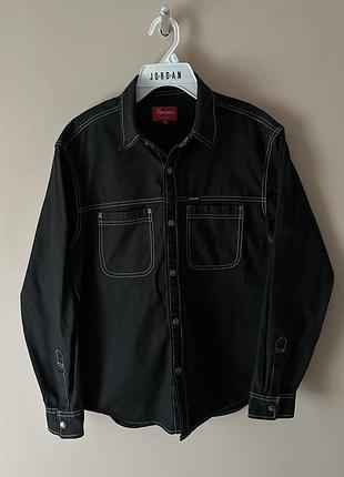 Сорочка supreme snap work shirt black