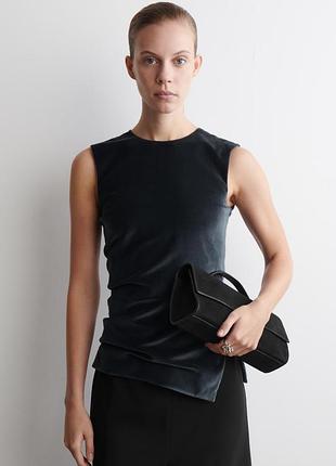 Топ женский asymmetric velvet top / 40