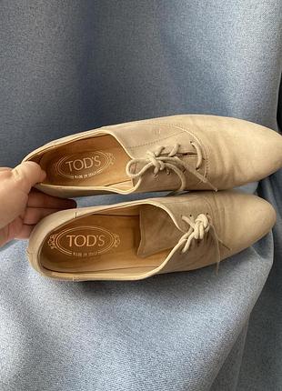 Tod’s замшеві туфлі оксфорди 40,5 | made in italy