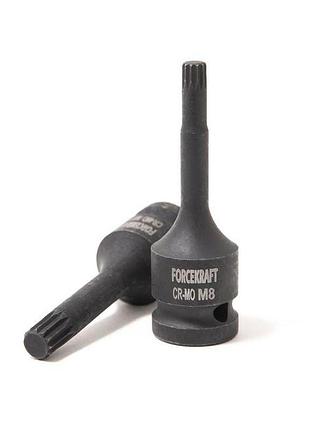 Головка-біта spline ударна m8,1/2" forcekraft fk-24807808mpb