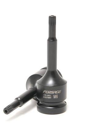Головка 1/2" з насадкою spline m6 з отвором ударна forsage f-24807806t