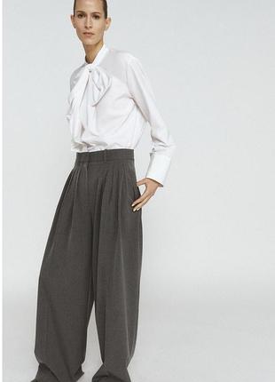 Штани wide leg zara zw collection із защіпами