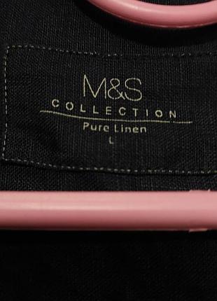 Сорочка m&amp;s льон т.синя 3