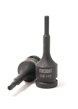 Головка 1/2" з насадкою hex 5мм ударна forcekraft fk-24407805mpb