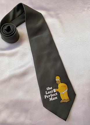 Краватка галстук the simpsons сіра з малюнком
