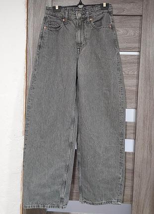Джинсы серые багги h&amp;m