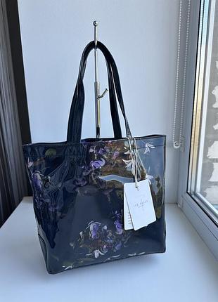 Фірмова лакова сумка-тоут від ted baker london! оригінал