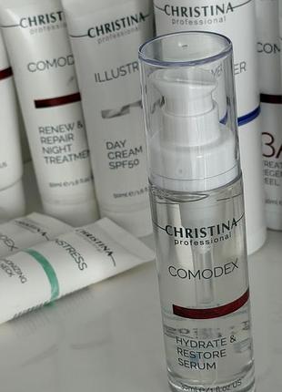 Christina comodex hydrate & restore serum - професійна зволожувальна та відновлювальна сироватка для обличчя оригінал