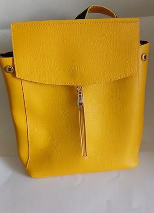 Женский рюкзак zara из экокожи
