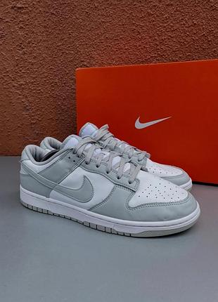 Оригінальні чоловічі шкіряні кросівки nike dunk low retro 46-47 розмір 30.5 см