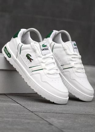 Мужские кроссовки лакоста т-клип стильные lacoste t-clip 41 42
